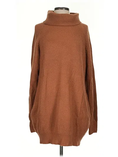 Pre-owned Unbranded Turtleneck Sweater In Brown