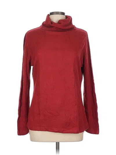 Pre-owned Unbranded Turtleneck Sweater In Burgundy