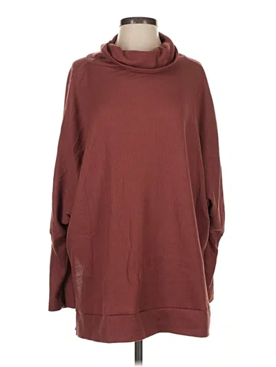 Pre-owned Unbranded Turtleneck Sweater In Burgundy
