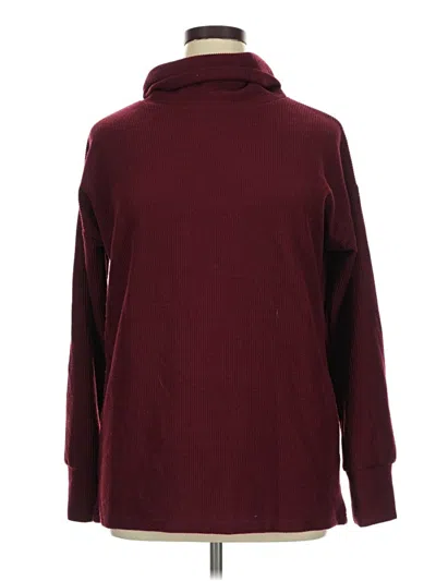 Pre-owned Unbranded Turtleneck Sweater In Burgundy