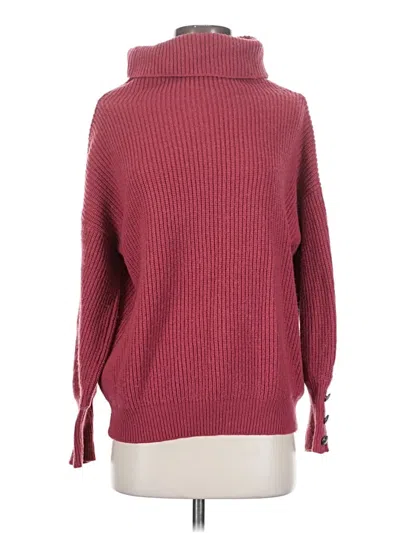 Pre-owned Unbranded Turtleneck Sweater In Burgundy