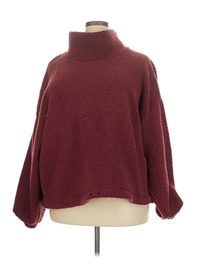 Pre-owned Unbranded Turtleneck Sweater In Burgundy