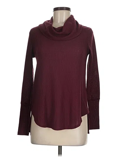 Pre-owned Unbranded Turtleneck Sweater In Burgundy