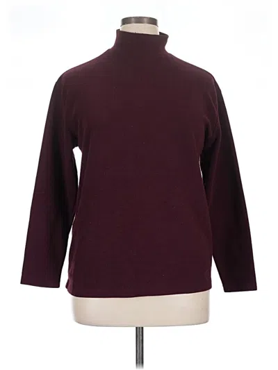 Pre-owned Unbranded Turtleneck Sweater In Burgundy