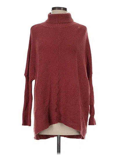 Pre-owned Unbranded Turtleneck Sweater In Burgundy
