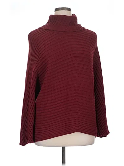 Pre-owned Unbranded Turtleneck Sweater In Burgundy