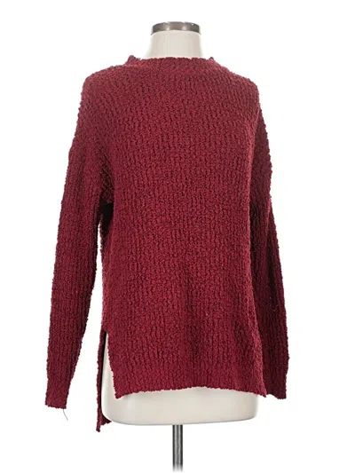 Pre-owned Unbranded Turtleneck Sweater In Burgundy