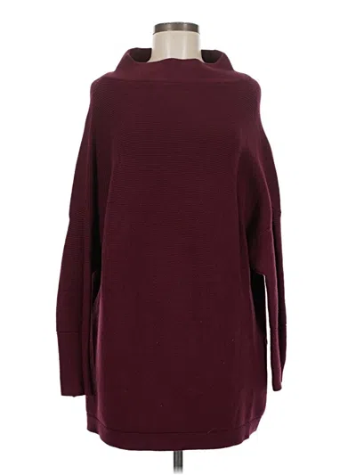 Pre-owned Unbranded Turtleneck Sweater In Burgundy