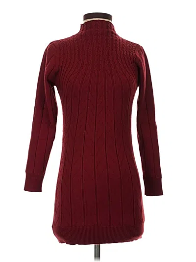 Pre-owned Unbranded Turtleneck Sweater In Burgundy
