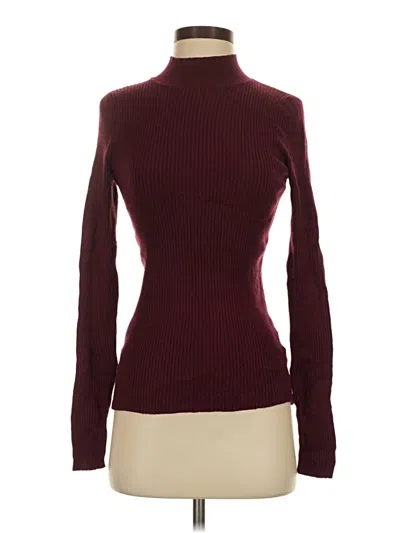 Pre-owned Unbranded Turtleneck Sweater In Burgundy
