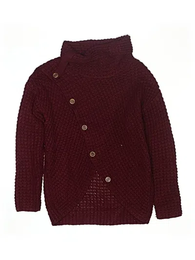 Pre-owned Unbranded Kids' Turtleneck Sweater In Burgundy