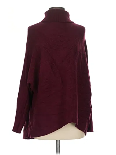 Pre-owned Unbranded Turtleneck Sweater In Burgundy