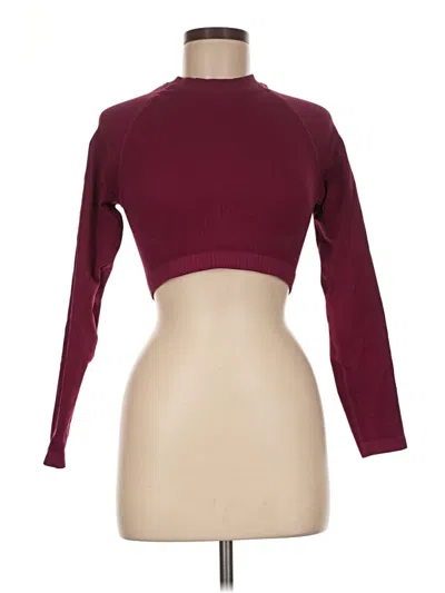 Pre-owned Unbranded Turtleneck Sweater In Burgundy