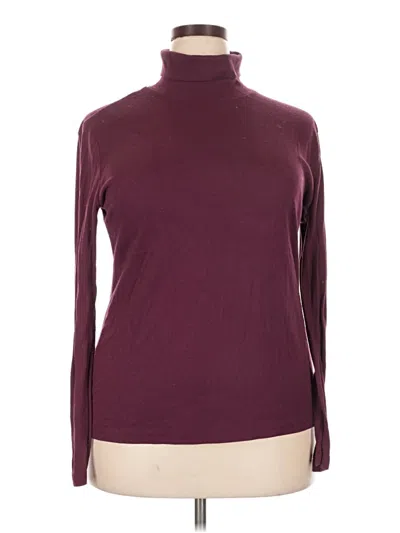 Pre-owned Unbranded Turtleneck Sweater In Burgundy