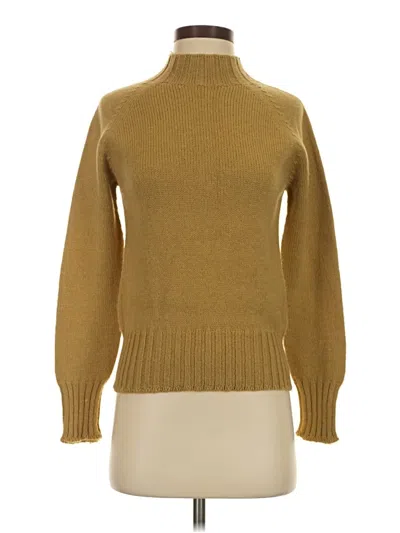 Pre-owned Unbranded Turtleneck Sweater In Gold