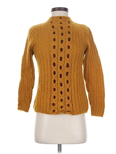 Pre-owned Unbranded Turtleneck Sweater In Gold