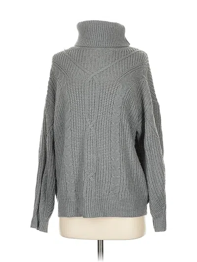 Pre-owned Unbranded Turtleneck Sweater In Gray