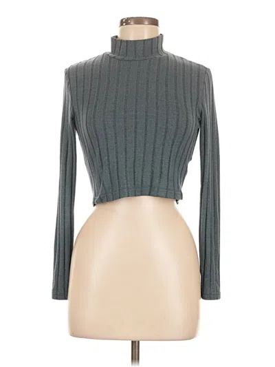 Pre-owned Unbranded Turtleneck Sweater In Gray