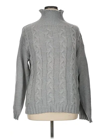 Pre-owned Unbranded Turtleneck Sweater In Gray