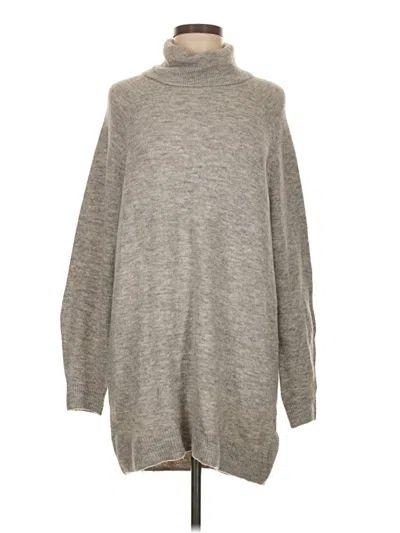 Pre-owned Unbranded Turtleneck Sweater In Gray