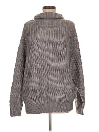 Pre-owned Unbranded Turtleneck Sweater In Gray