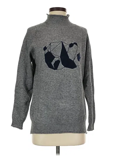 Pre-owned Unbranded Turtleneck Sweater In Gray