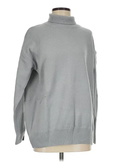 Pre-owned Unbranded Turtleneck Sweater In Gray