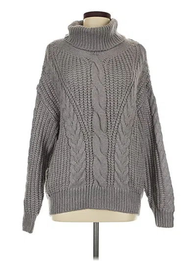 Pre-owned Unbranded Turtleneck Sweater In Gray