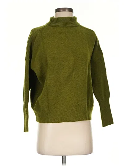 Pre-owned Unbranded Turtleneck Sweater In Green