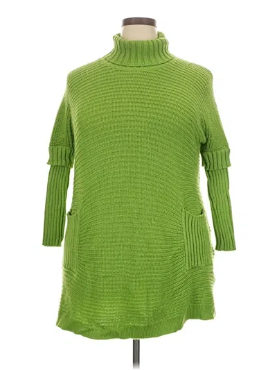 Pre-owned Unbranded Turtleneck Sweater In Green