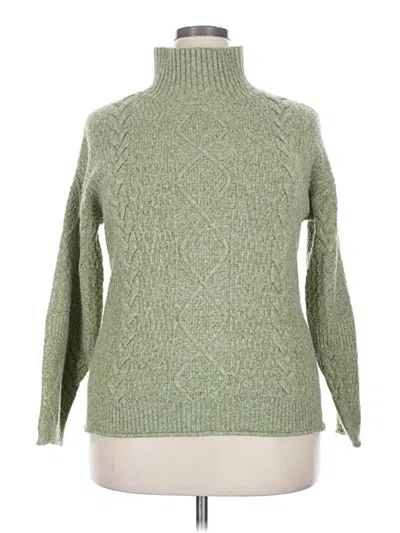 Pre-owned Unbranded Turtleneck Sweater In Green