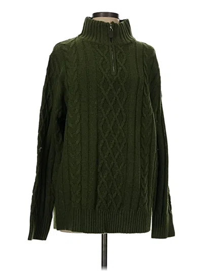 Pre-owned Unbranded Turtleneck Sweater In Green