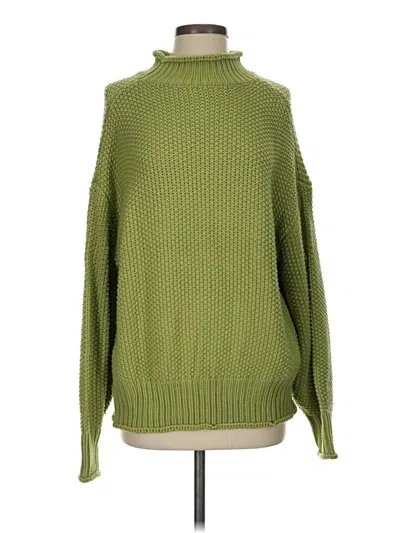 Pre-owned Unbranded Turtleneck Sweater In Green
