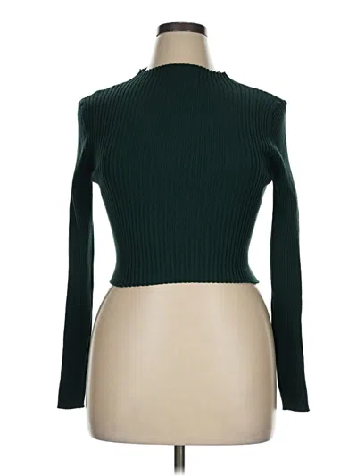 Pre-owned Unbranded Turtleneck Sweater In Green