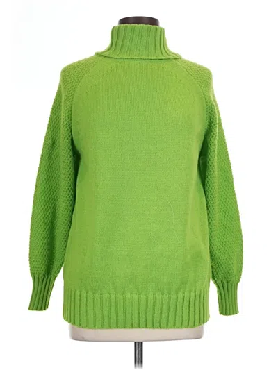 Pre-owned Unbranded Turtleneck Sweater In Green