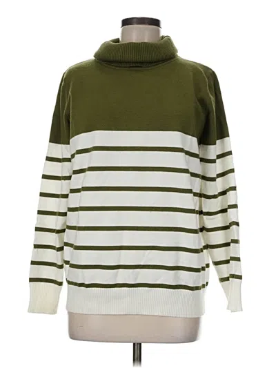 Pre-owned Unbranded Turtleneck Sweater In Green
