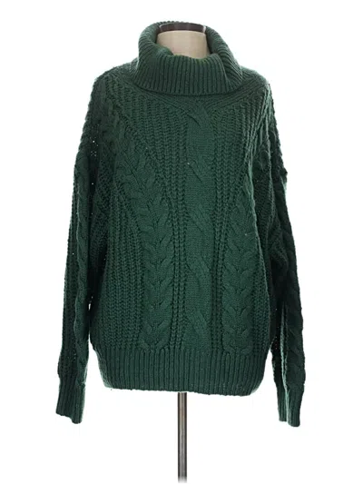 Pre-owned Unbranded Turtleneck Sweater In Green