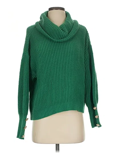 Pre-owned Unbranded Turtleneck Sweater In Green