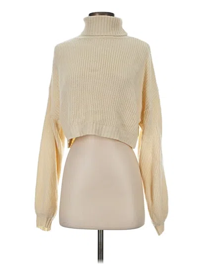 Pre-owned Unbranded Turtleneck Sweater In Ivory