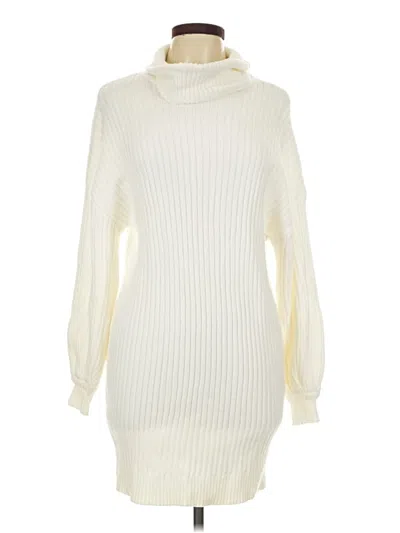 Pre-owned Unbranded Turtleneck Sweater In Ivory