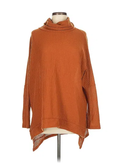 Pre-owned Unbranded Turtleneck Sweater In Orange
