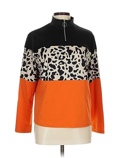 Pre-owned Unbranded Turtleneck Sweater In Orange