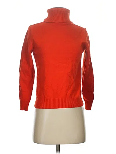 Pre-owned Unbranded Turtleneck Sweater In Orange