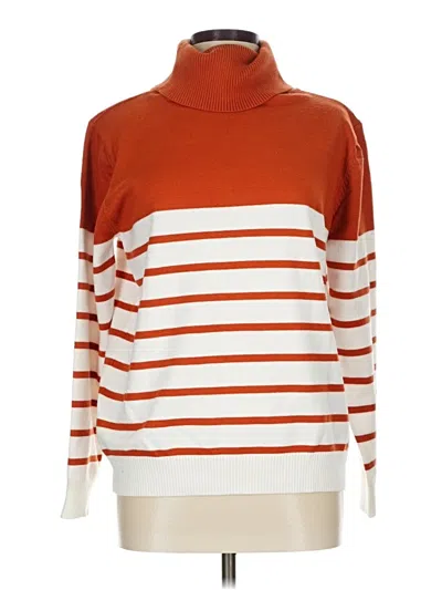 Pre-owned Unbranded Turtleneck Sweater In Orange