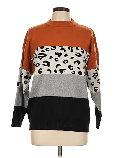 Pre-owned Unbranded Turtleneck Sweater In Orange