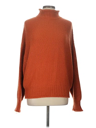 Pre-owned Unbranded Turtleneck Sweater In Orange
