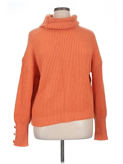 Pre-owned Unbranded Turtleneck Sweater In Orange