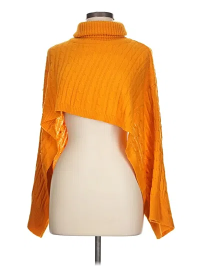 Pre-owned Unbranded Turtleneck Sweater In Orange