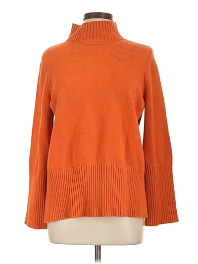 Pre-owned Unbranded Turtleneck Sweater In Orange