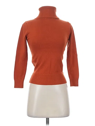 Pre-owned Unbranded Turtleneck Sweater In Orange